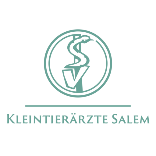 Logo der Kleintierärzte Salem mit türkisem Tierarzt-Symbol auf weißem Hintergrund.